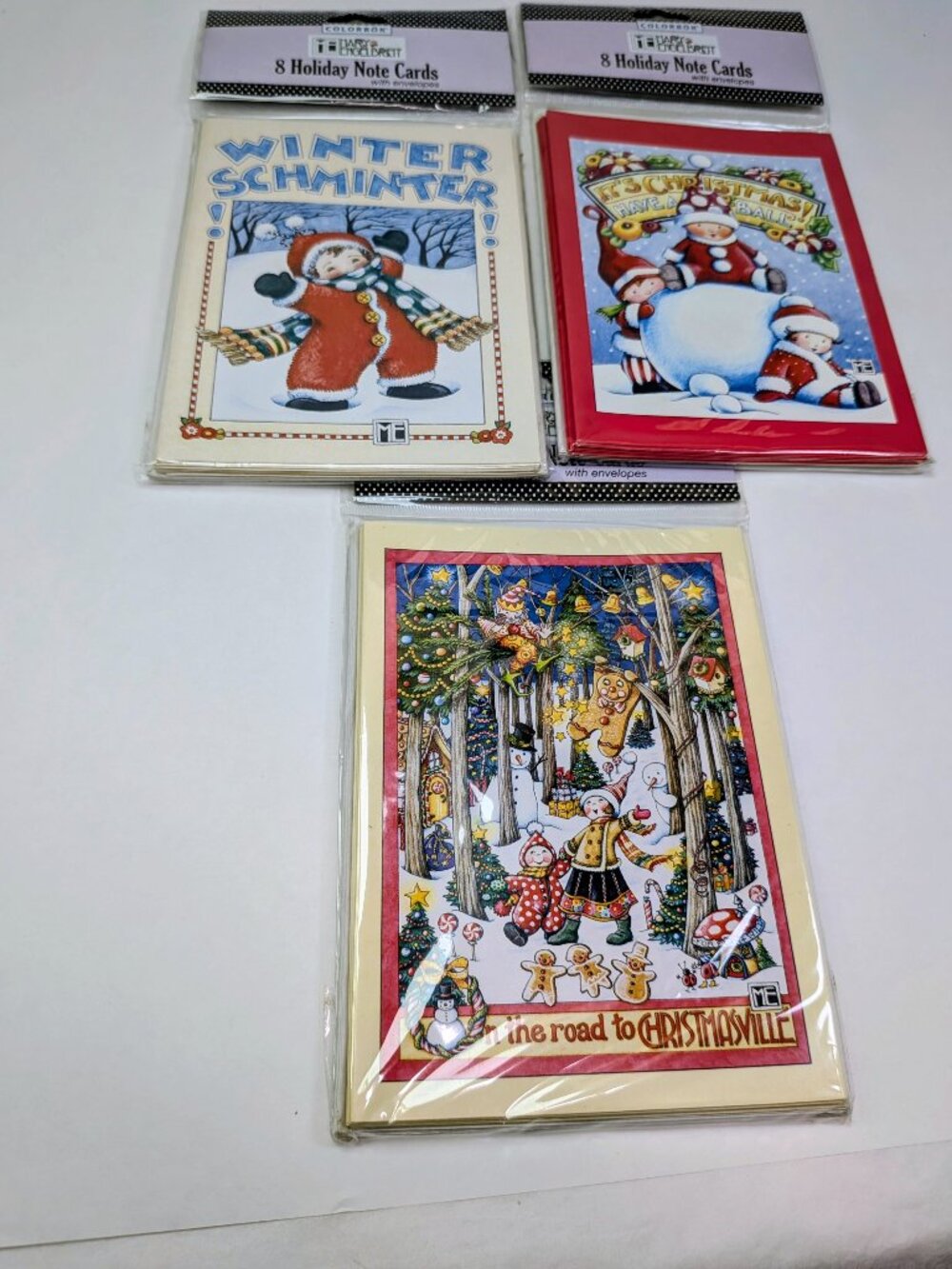 Vintage Mary Engelbreit Christmas Note Cards Lot of 3 Packs ColorBök New Sealed